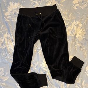 Juicy Couture Black Velvet Joggers